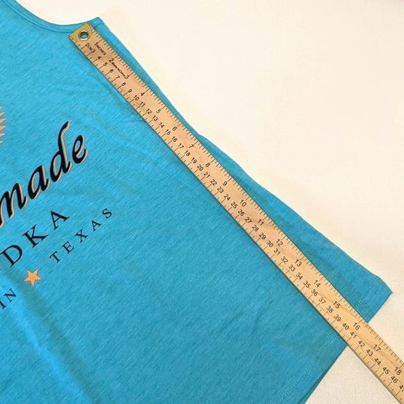Tito's Handmade Vodka - Austin, Texas Sleeveless Top Turquoise Cyan - Picture 5 of 5